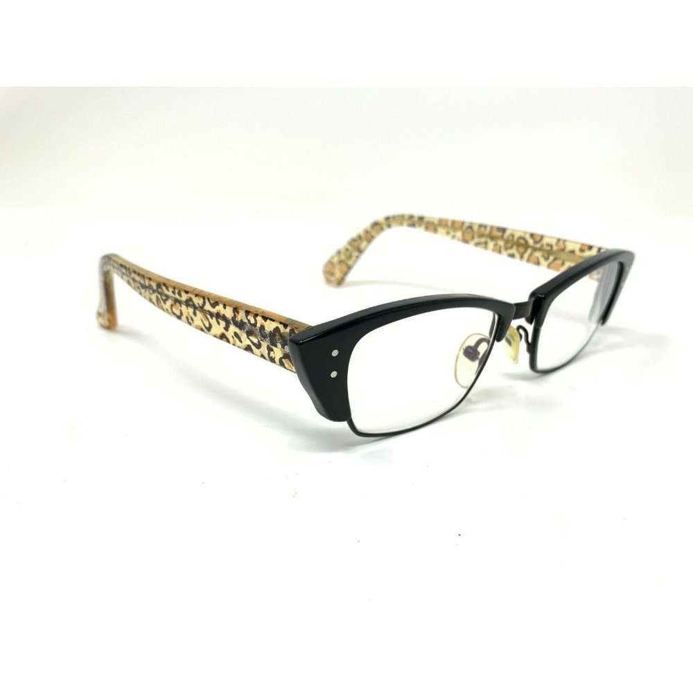 JEAN LAFONT PARIS REEDITION COLLECTION Eyeglasses Frame INGRID 100 Black Leopard